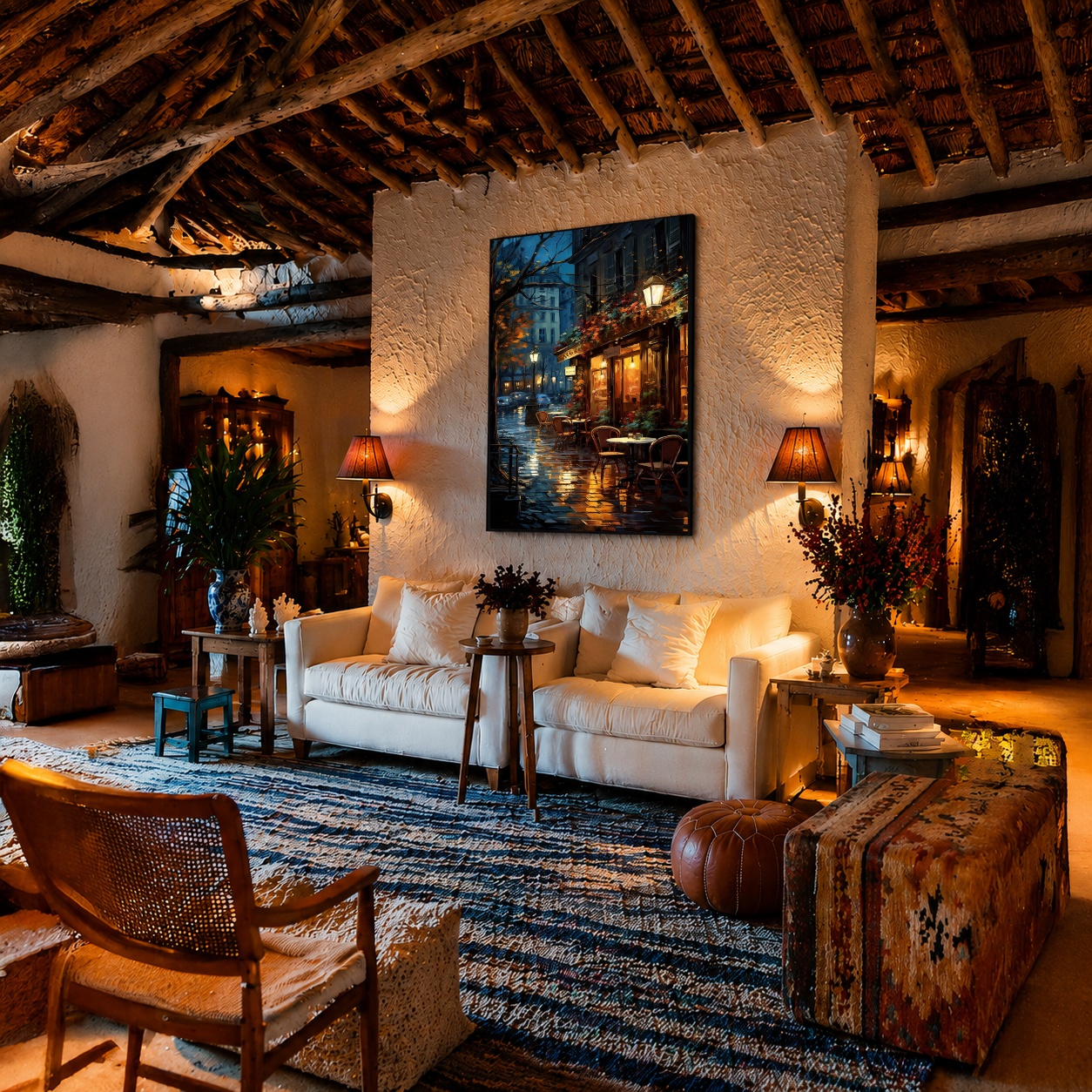 Quadro Canvas Luzes Aconchegante Vintage