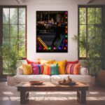 Quadro Canvas Luzes Colorido
