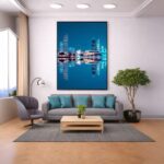 Quadro Canvas Metrópole Azul