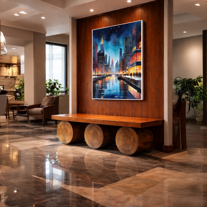 Quadro Canvas Noite Urbana New York