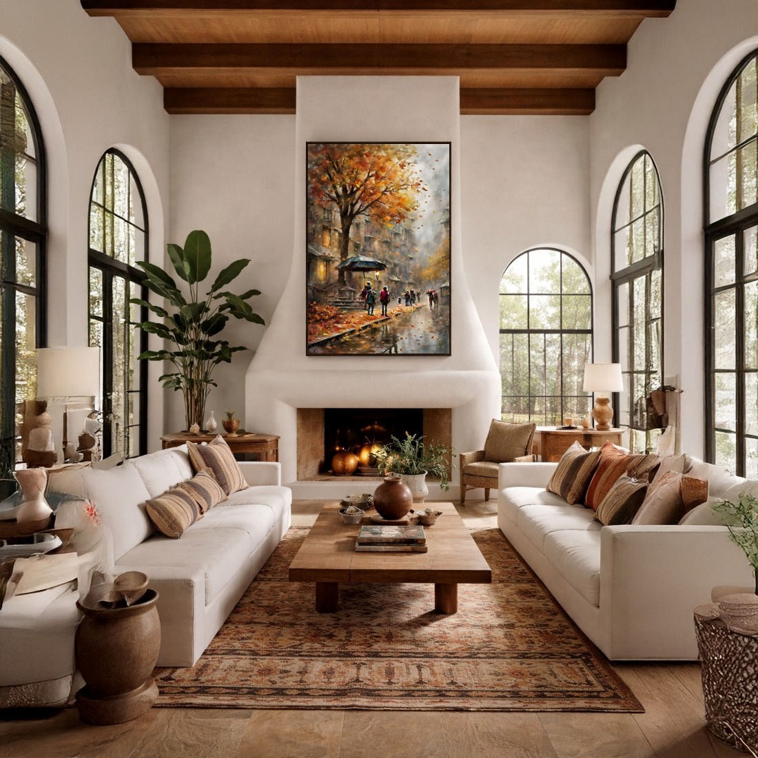 Quadro Canvas Outono Cidade
