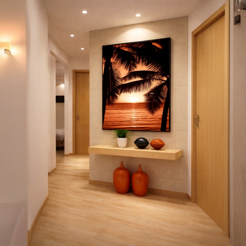 Quadro Canvas Por do Sol Bronze