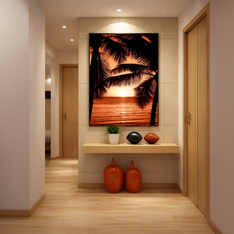 Quadro Canvas Por do Sol Bronze