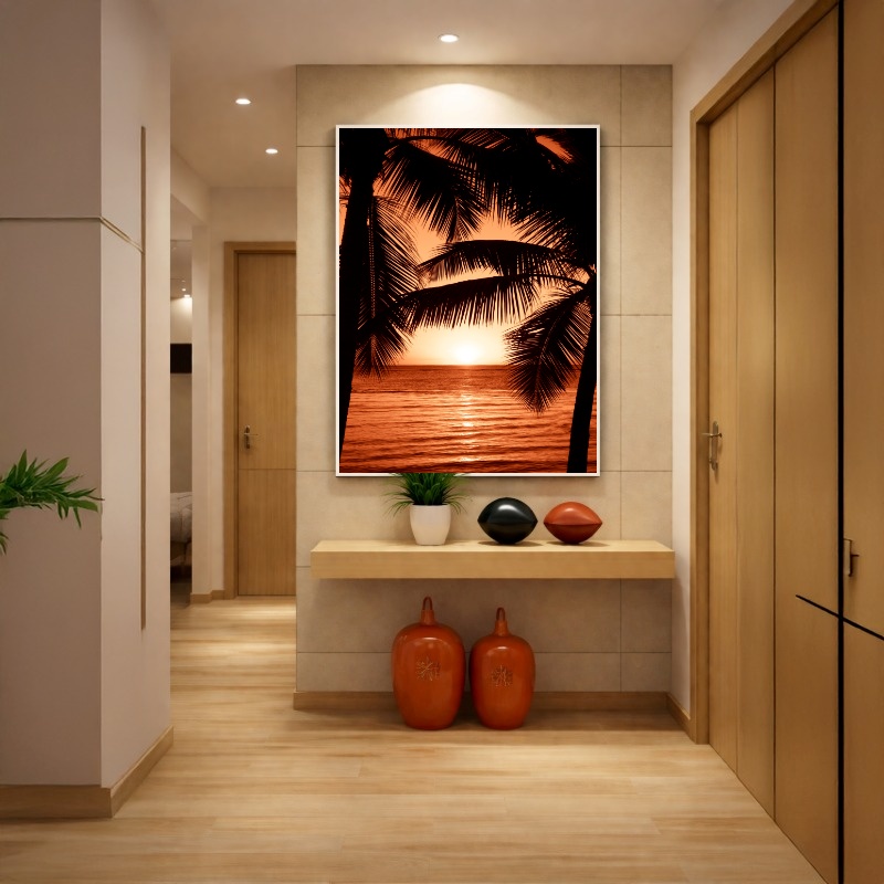 Quadro Canvas Por do Sol Bronze