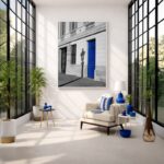 Quadro Canvas Porta Azul