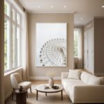 Quadro Canvas Roda Gigante Branco