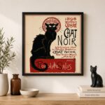 Quadro Le Chat Noir - 33x33 Cm