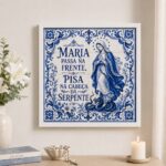 Quadro Maria Passa Na Frente Serpente - 33x33 Cm