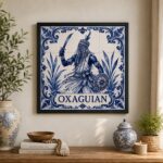 Quadro Orixá Oxaguian - 33x33 Cm