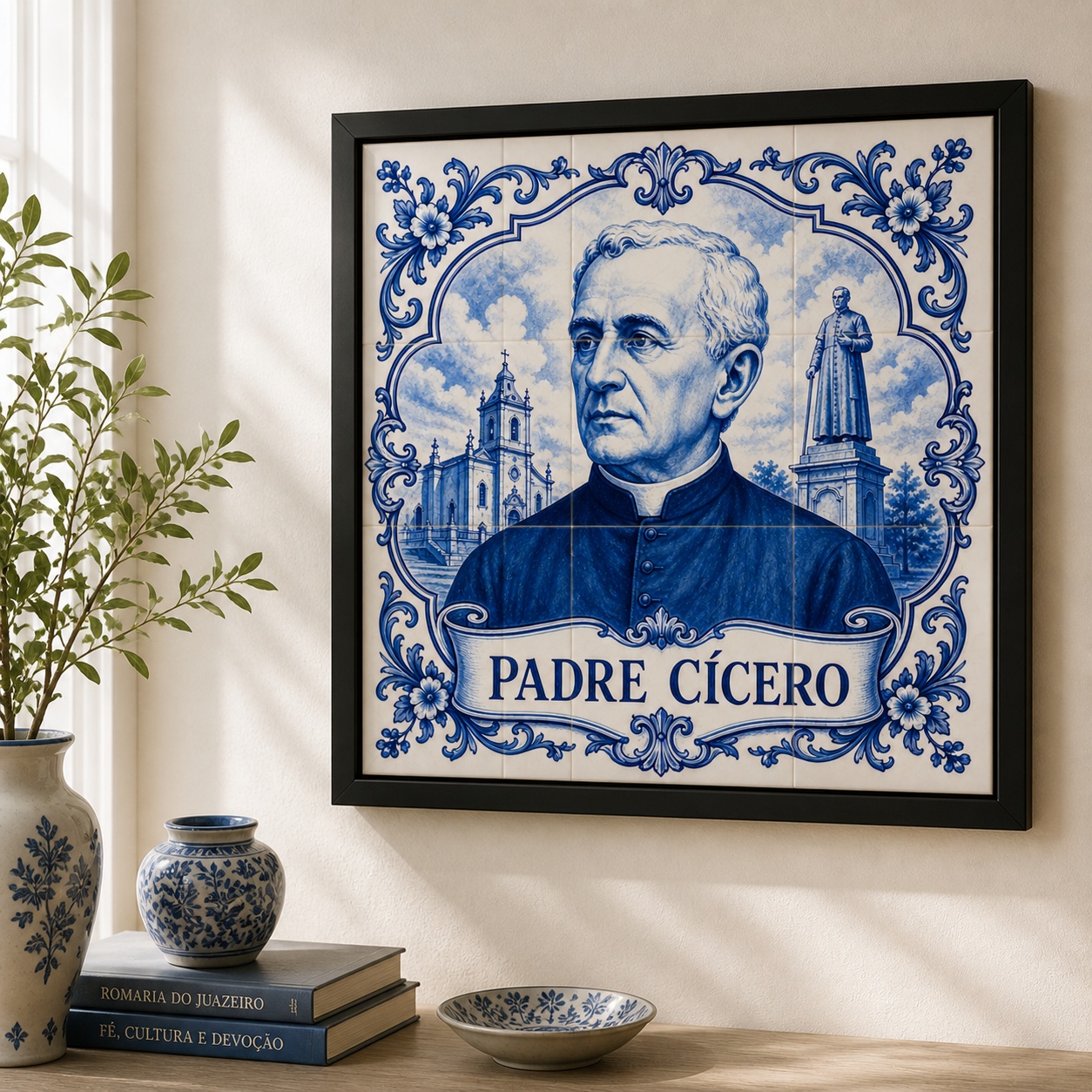 Quadro Padre Cícero - 33x33 Cm