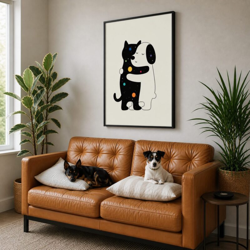 Quadro Canvas Abraço Animal