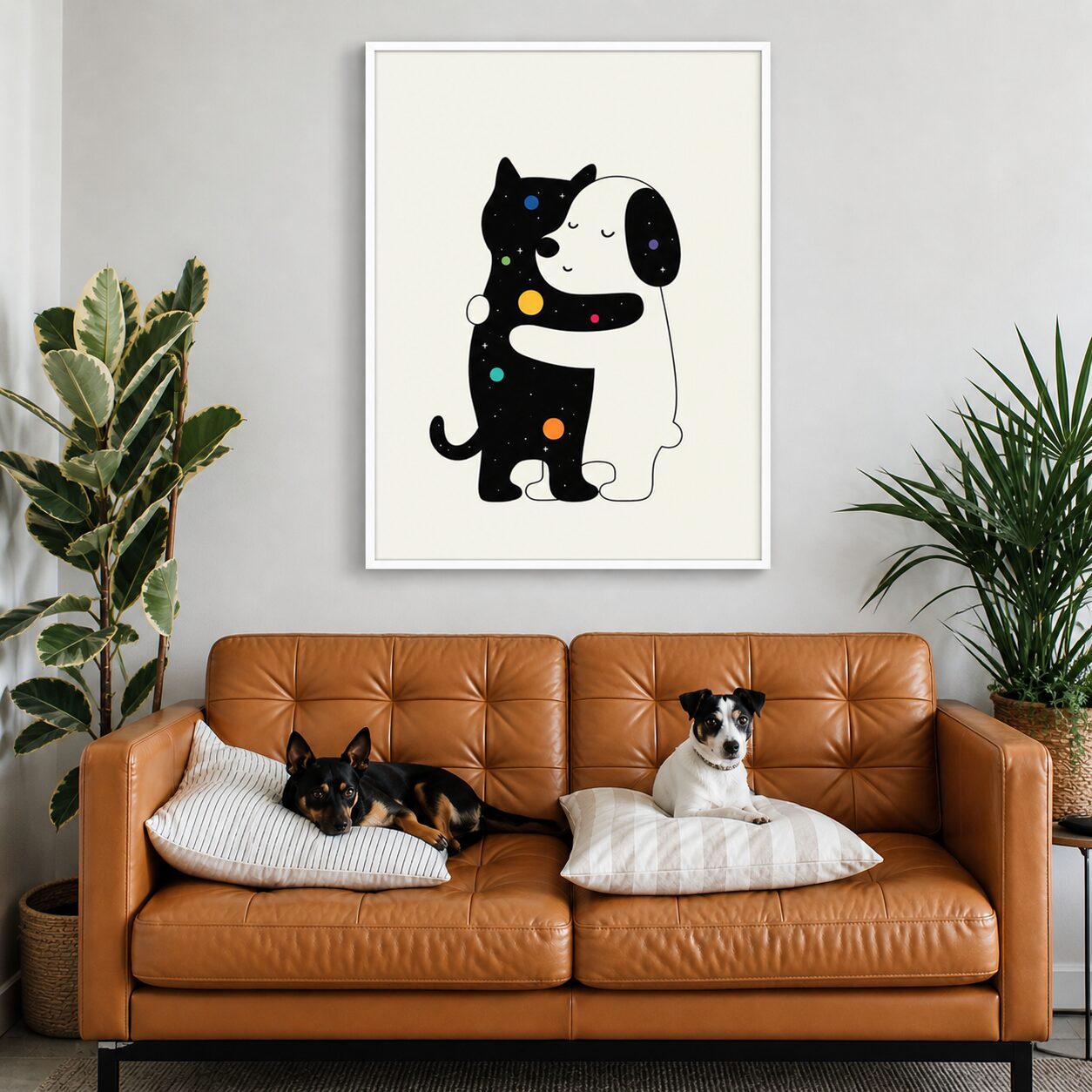 Quadro Canvas Abraço Animal