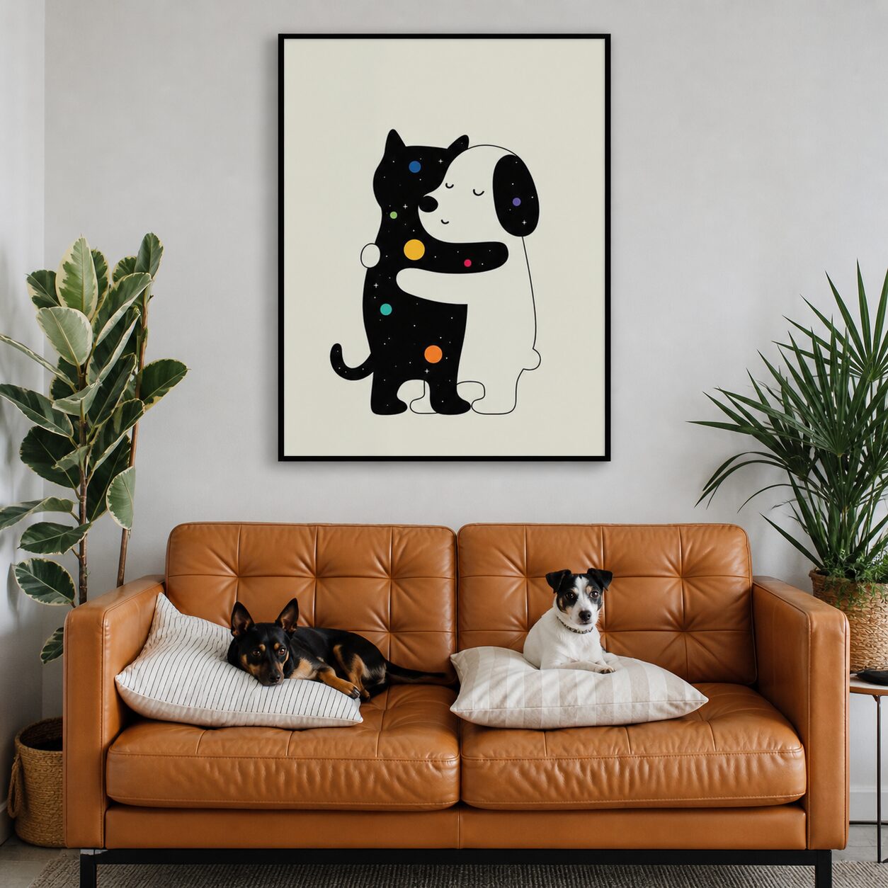 Quadro Canvas Abraço Animal