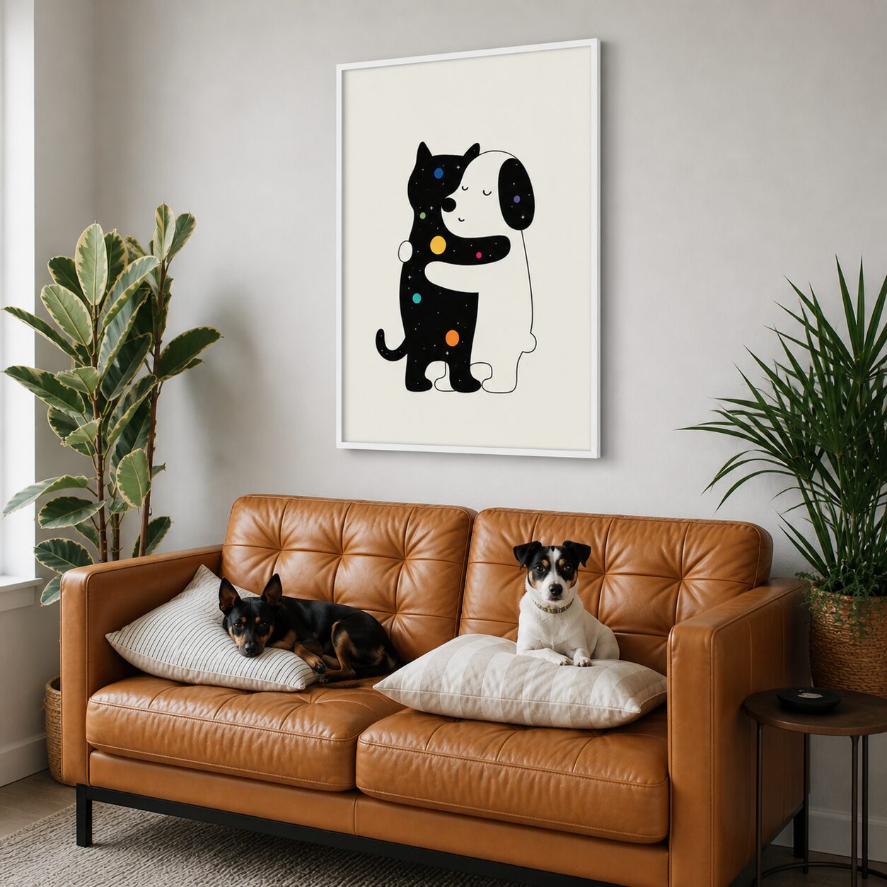 Quadro Canvas Abraço Animal