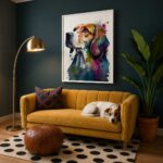 Quadro Canvas Beagle Em Aquarela