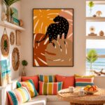 Quadro Canvas Boho Leopardo