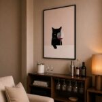 Quadro Canvas Cats And Wine