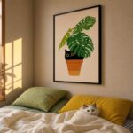 Quadro Canvas Gato Costela De Adão