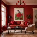 Quadro Canvas Lerbolario Bargigliuto Rosso