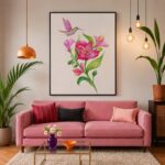 Quadro Canvas Lily Humming Bird