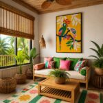 Quadro Canvas Papagaios Tropicais