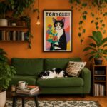 Quadro Canvas Tokyo Flower Cat