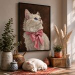 Quadro Canvas White Little Feline