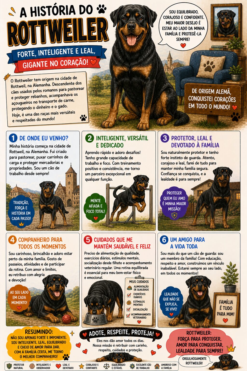 Quadro História Rottweiler