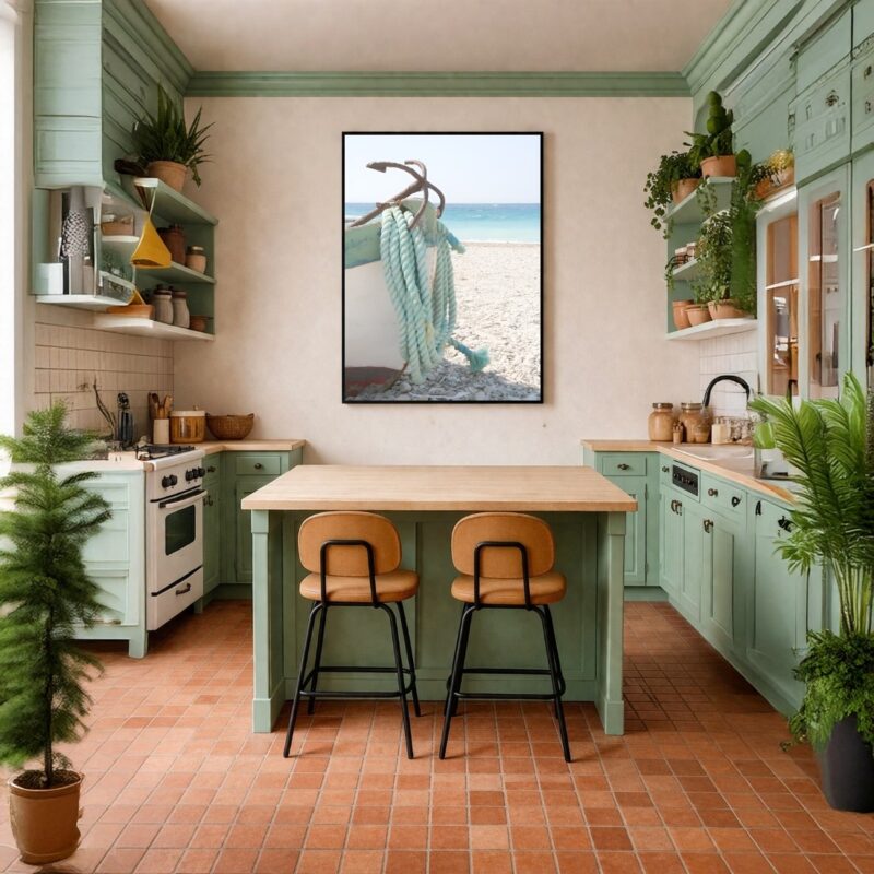 Quadro Canvas Âncora Corda Barco Praia