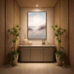 Quadro Canvas Areia Bege Mar Capim