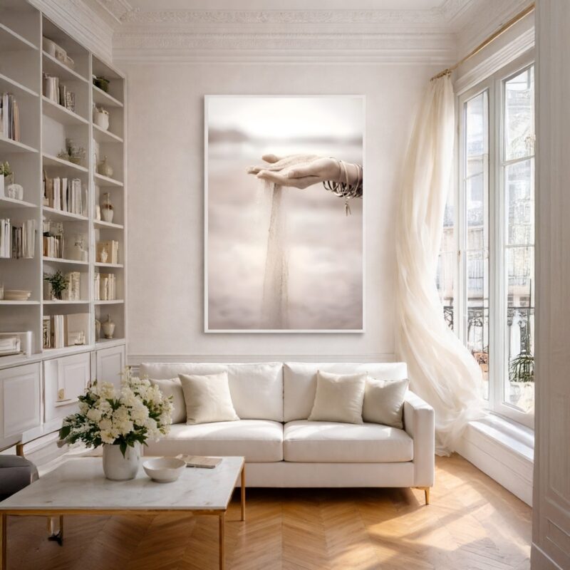 Quadro Canvas Areia Mãos Tempo
