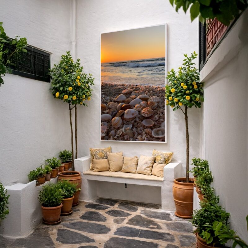 Quadro Canvas Areia de Conchas Sol