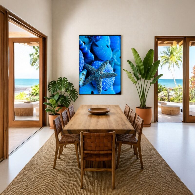 Quadro Canvas Azul Marinho Estrela