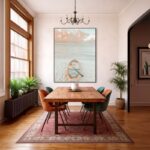 Quadro Canvas Bege Praia Canoa Remo