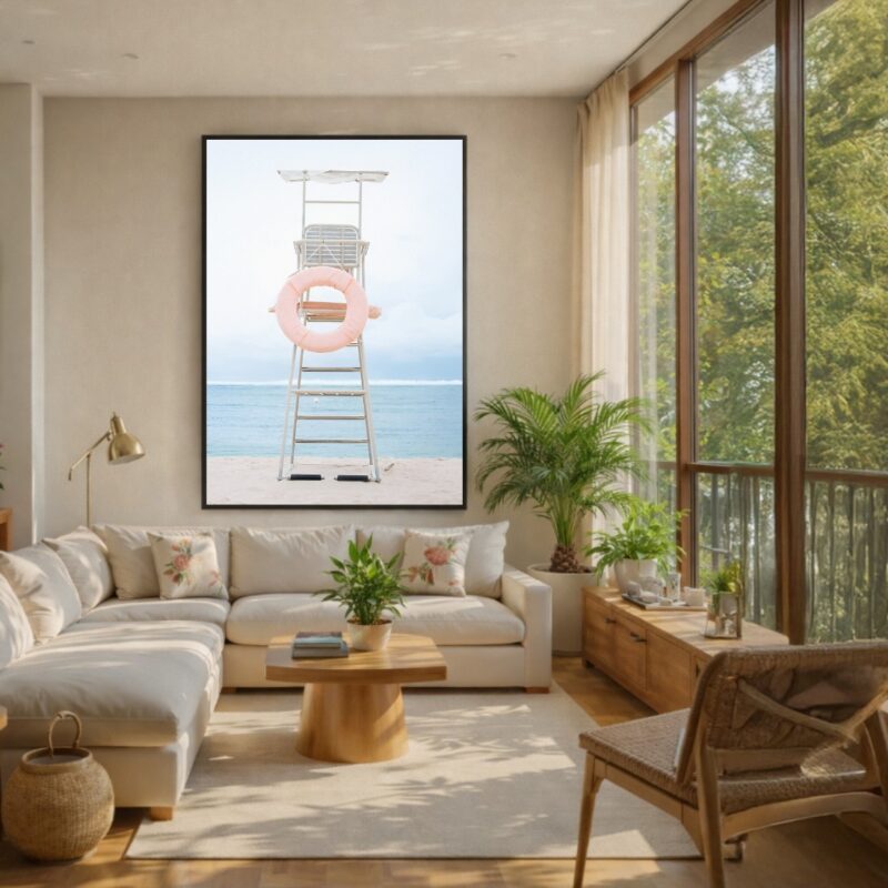 Quadro Canvas Boia Salva Vidas Praia