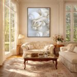 Quadro Canvas Branco Conchas e Caracóis
