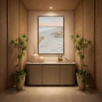 Quadro Canvas Caminho Areia Praia Bege