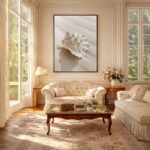 Quadro Canvas Concha Caracol Bege Areia