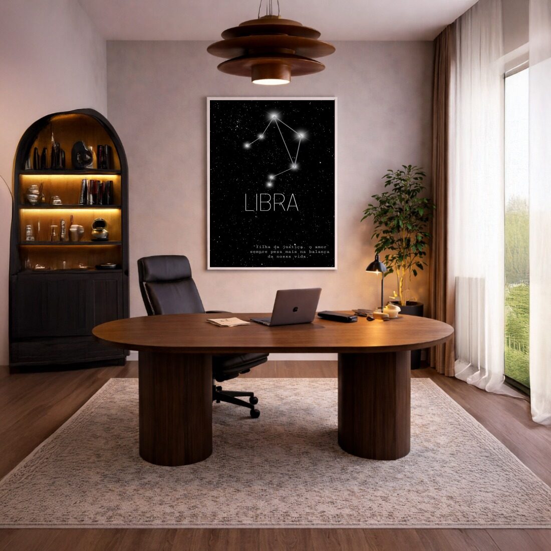Quadro Canvas Constelação Libra