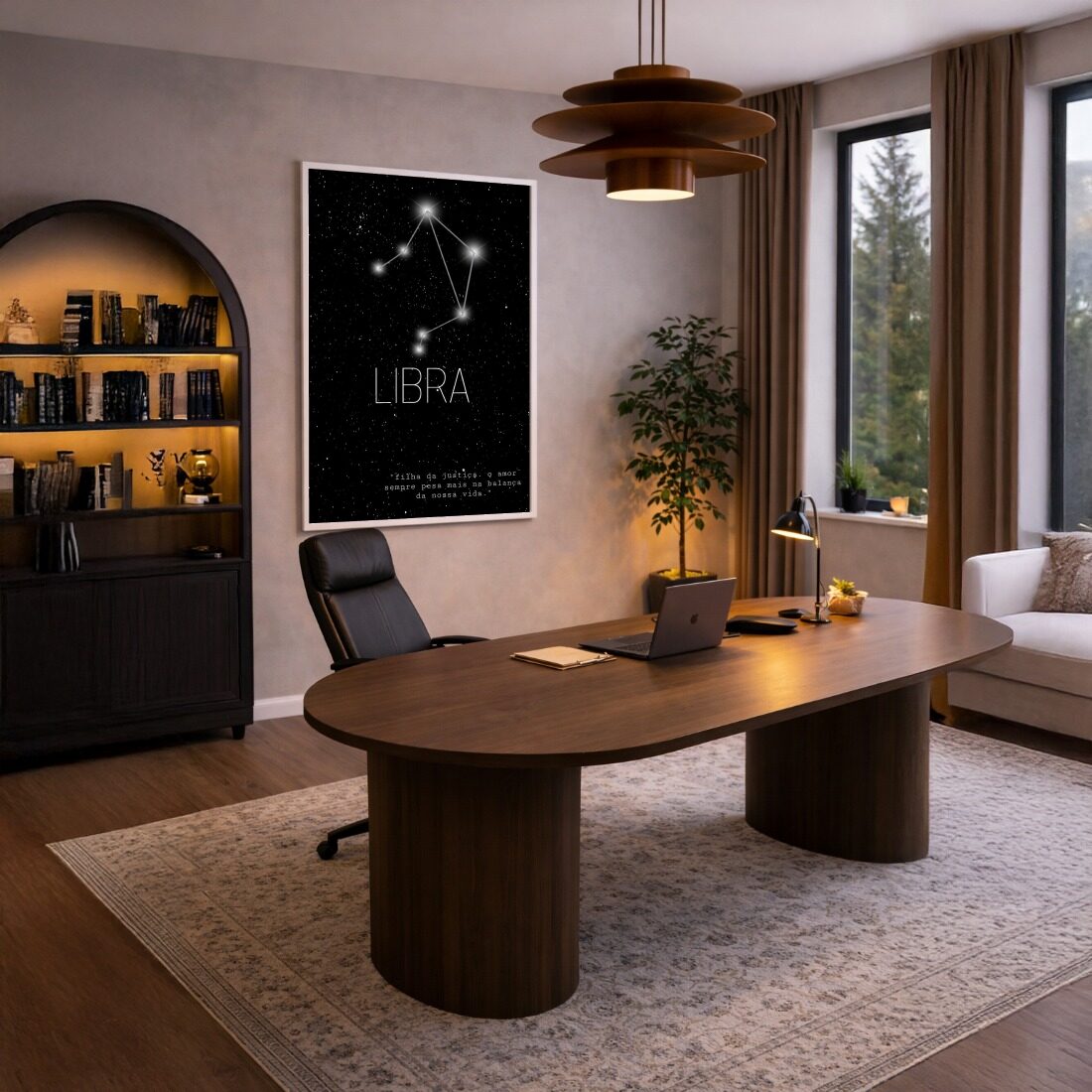 Quadro Canvas Constelação Libra