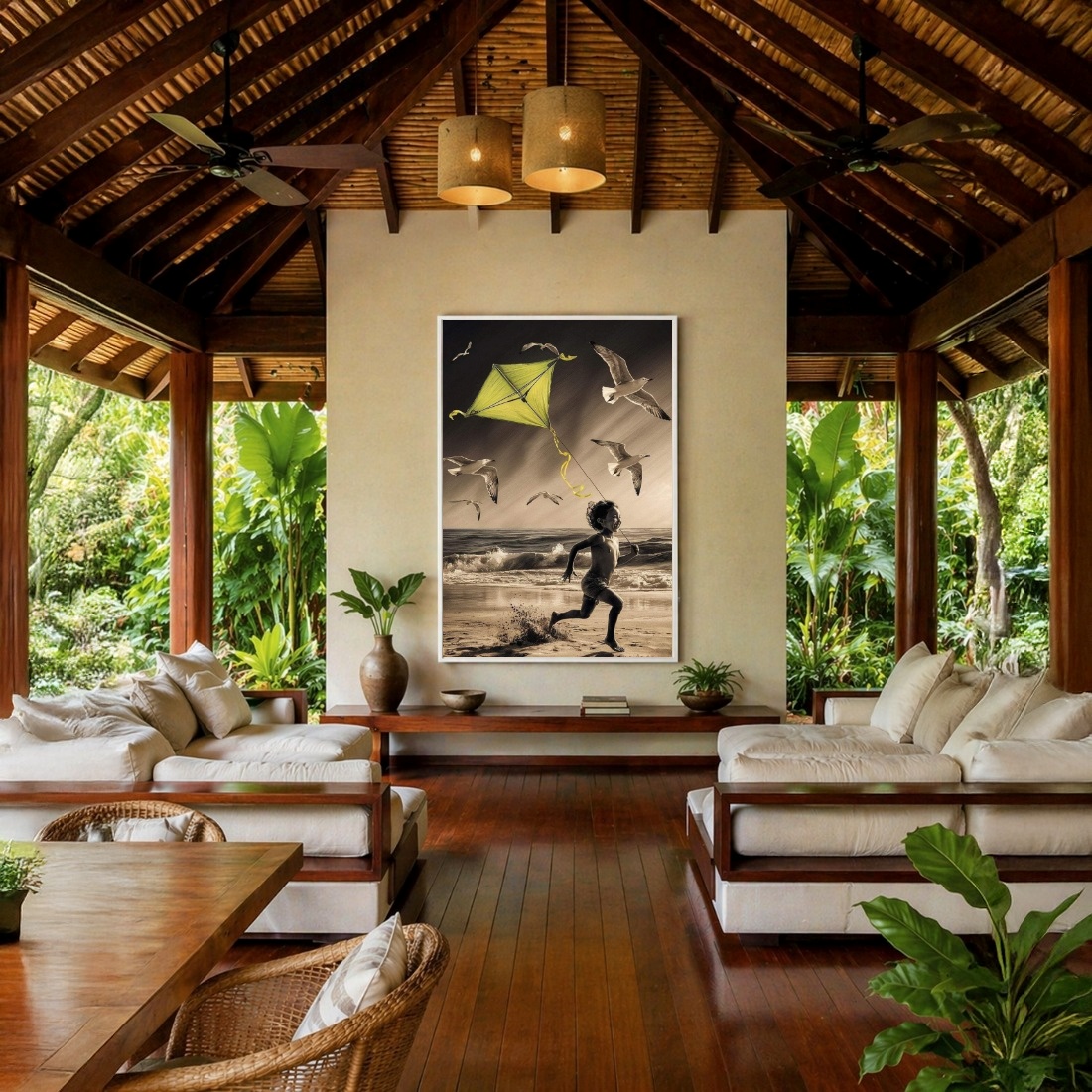 Quadro Canvas Criança Liberdade Pipa Alegria