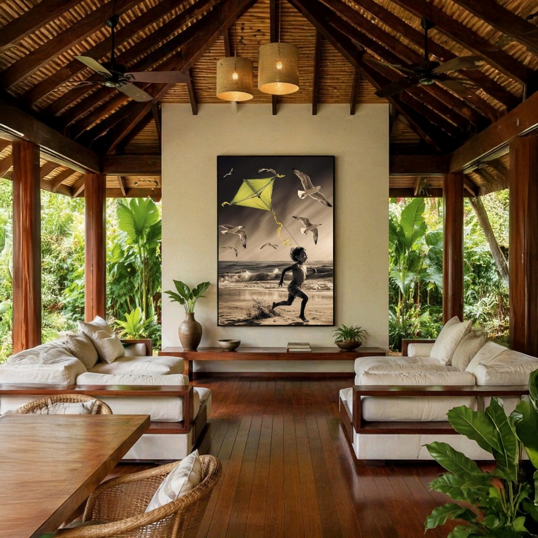Quadro Canvas Criança Liberdade Pipa Alegria