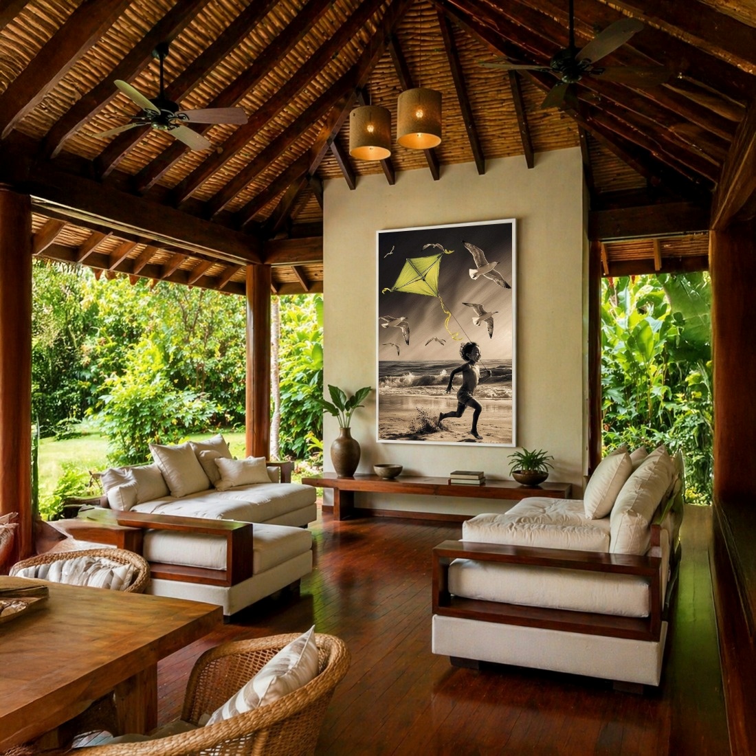 Quadro Canvas Criança Liberdade Pipa Alegria