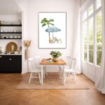 Quadro Canvas Desenho Guarda Sol Praia