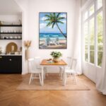 Quadro Canvas Desenho Pintura Praia Descanso