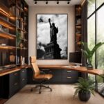 Quadro Canvas Estátua da Liberdade P&B