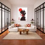 Quadro Canvas Gueixa Vermelho