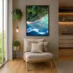 Quadro Canvas Ilha Azul Verde