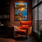 Quadro Canvas Ilha Lua Casa Aconchegante