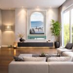 Quadro Canvas Janela Vista Praia Mar
